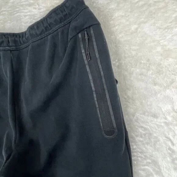 Nike Tech Fleece Sweat Pants Mens2XL Black Joggers Cargo Zip Pocket Tapered *See - Picture 10 of 12